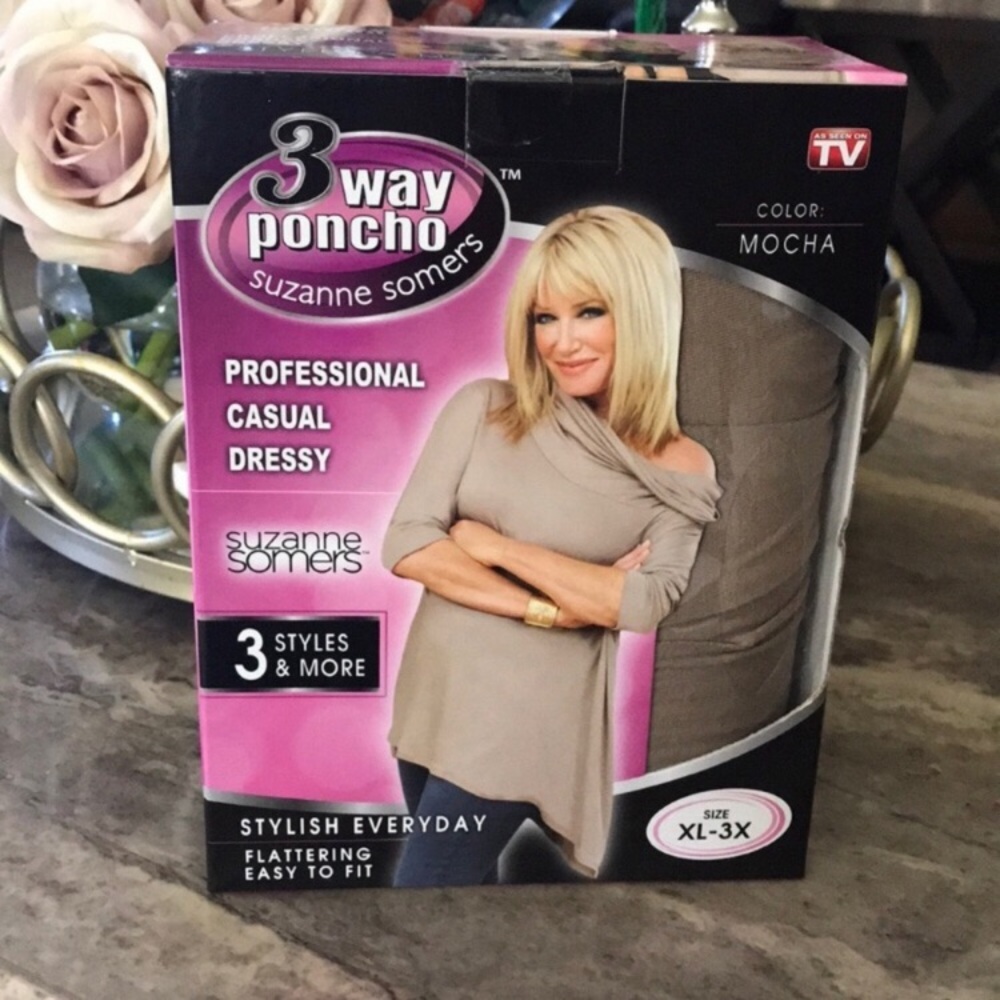 3 way poncho Suzanne somers , New with tag